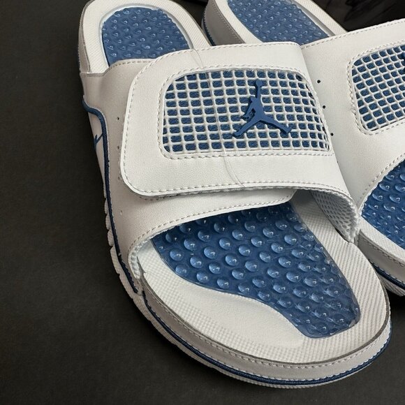Jordan Hydro 4 IV Retro Slide Sandals White Industrial Blue 532225-141 Men’s - Picture 7 of 11